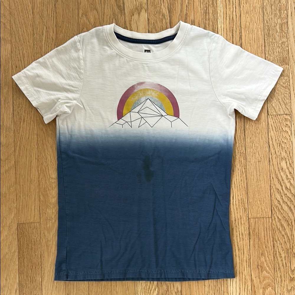 TEA COLLECTION crystal mountain 100% cotton tee shirt size 12 made in peru